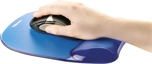 Vista 3 de Fellowes Alfombrilla de ratón de gel con reposamuñecas – Azul (91141)