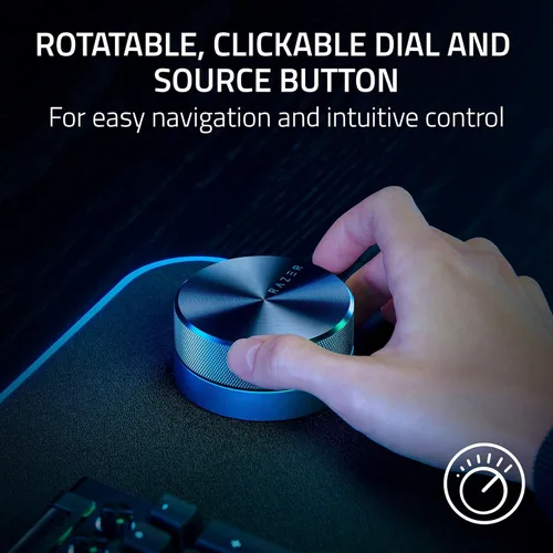 Vista 4 de Razer Cápsula de control inalámbrico: control de audio avanzado para altavoces Nommo V2 y Leviathan V2 - Personalización de luz RGB - Marcación