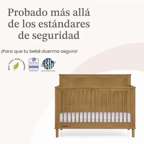 Vista 5 de Delta Children Penelope - Cuna convertible 6 en 1, certificado Greenguard Gold, bellota Acorn