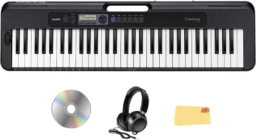 Vista 12 de Casio CT-S300 - Paquete de teclado de 61 teclas con soporte ajustable, banco, audífonos, pedal de sustain, libro de instrucciones, DVD