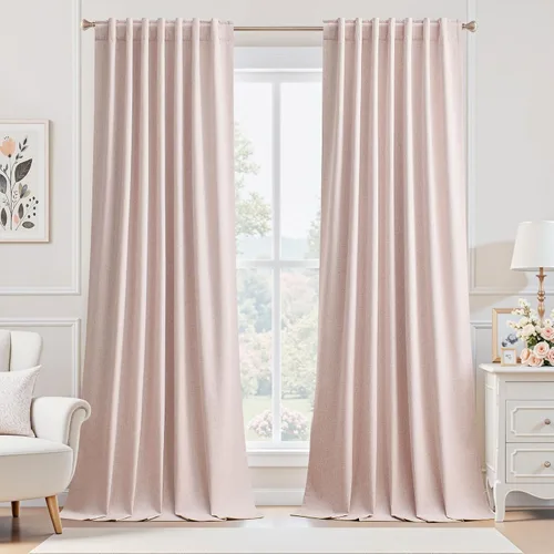 Vista 11 de UHITECH Short Blackout Curtains for Bedroom 24 Inch Long 2 Panels, Beige