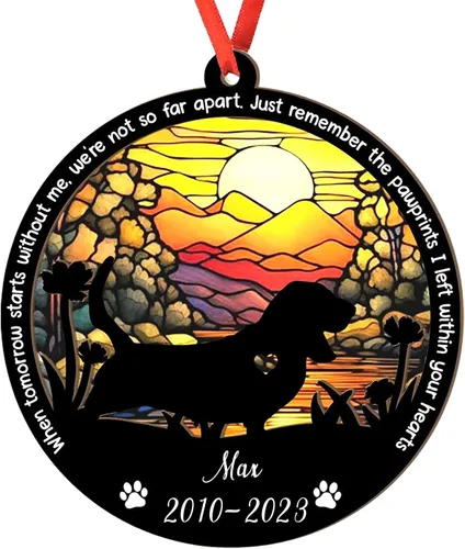 Vista 83 de Adorno personalizado para atrapasoles de sabueso afgano, adorno de Navidad de sabueso afgano – Regalo para perro amante, sabueso afgano