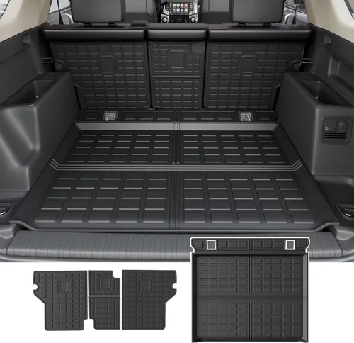 Vista 16 de Rongtaod Alfombrilla para maletero y respaldo para Jeep Grand Cherokee L