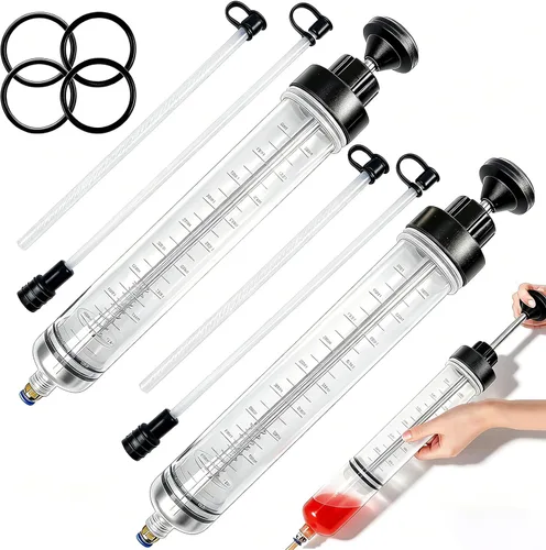 Vista 10 de Extractor de líquido de 200 CC para aceite, gasolina y dirección asistida, líquido de frenos, jeringa multiusos para transferencia de líquidos