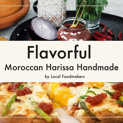 Vista 4 de Casablanca Market Harissa - Salsa picante gourmet – Salsa Harissa – Especias marroquíes del norteafricano mejor regalo de salsa picante Harissa