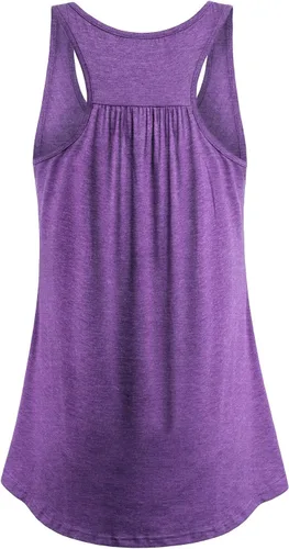Vista 80 de Cestyle - Camiseta sin mangas para mujer, cuello redondo, corte holgado, para entrenamiento