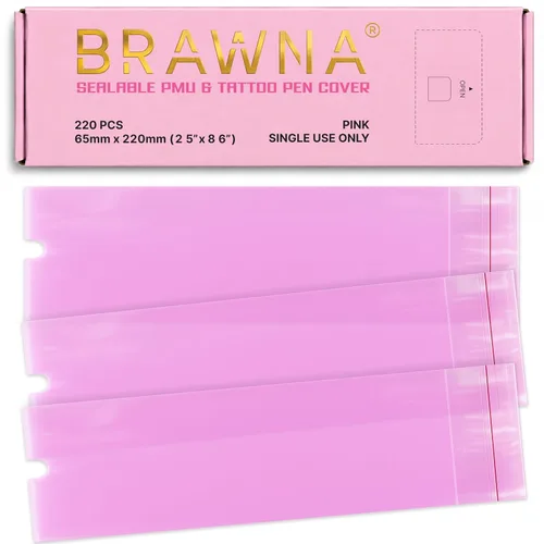 Vista 8 de BRAWNA Paquete de 200 cubiertas inalámbricas para máquinas de bolígrafos PMU - Suministros de PMU - Color - Transparente..