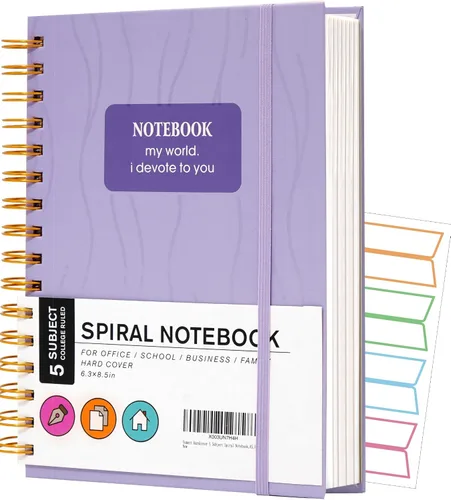 Vista 8 de Yoment Cuaderno de espiral de tapa dura de 8.5 x 11 pulgadas, 240 páginas, cuadernos grandes A4 para el trabajo, 100 GSM, cuaderno de papel
