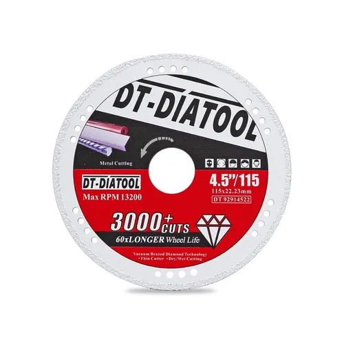 Vista 18 de DT-DIATOOL Ruedas de corte de diamante de 4 x 7/8 "para cuchillas de corte de metal de acero y hierro para amoladora angular