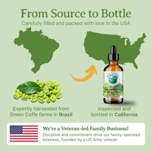 Vista 7 de Bella Terra Oils - Aceite de grano de café verde de 4 onzas - Rico en ácido quínico y lignanos, prensado en frío de auténticos granos de café