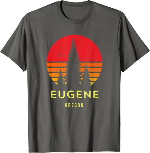 Vista 71 de Camiseta Eugene Oregon, Negro, S