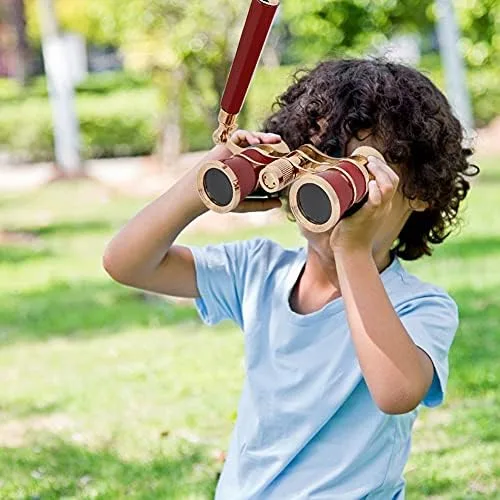 Vista 7 de Opera - Prismáticos para gafas, telescopio de teatro de 3 x 25 pulgadas con mango plegable, mini binocular compacto ligero para conciertos, teatro