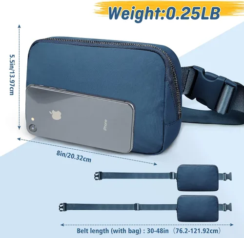 Vista 2 de Crossbody Fanny Pack for Women Men:Small Runners Belt Bag with Adjustable Strap - Water Resistant Fashion Bum Bag, Mini Waist Bag for Running Travel