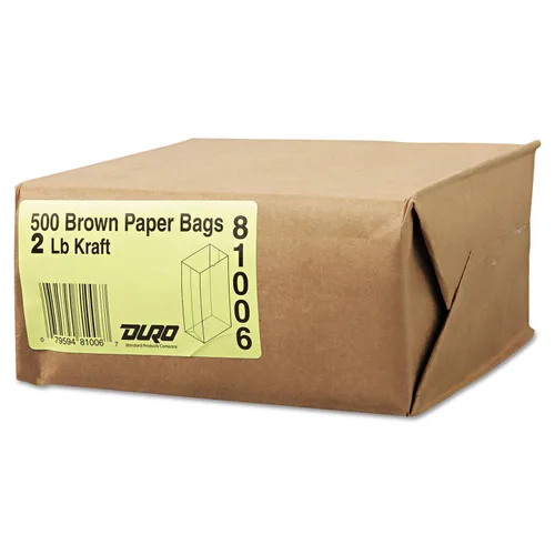 Vista 2 de General GK2500 #2 Bolsa de papel para comestibles, 30 libras Kraft, estándar 4 5/16 x 2 7/16 x 7 7/8, 500 bolsas