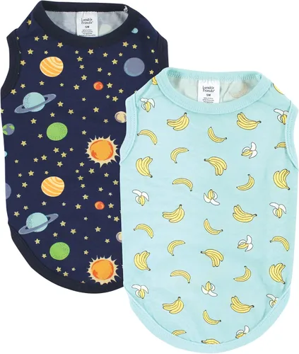 Vista 12 de Luvable Friends Camisetas de algodón para perros y gatos, 2 unidades, camuflaje plátano, talla XS