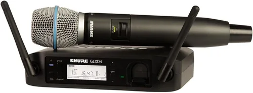 Vista 18 de Shure GLXD24R+/B58 Sistema de Micrófono Inalámbrico Digital Profesional de Banda Dual – Duración de Batería de 12 Horas, Alcance de 100 pies