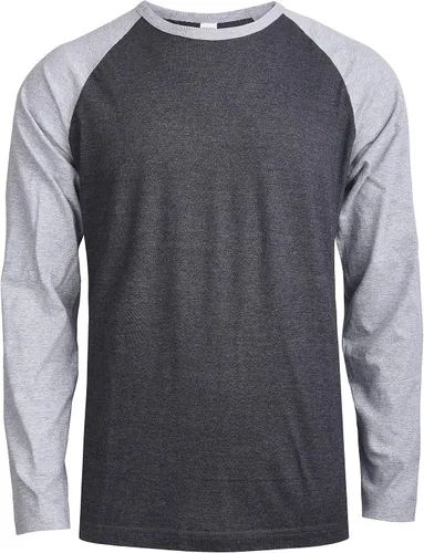 Vista 18 de TOP PRO Camiseta de béisbol de algodón raglán de manga larga para hombre