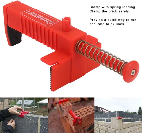Vista 4 de Ejoyous 2pcs Brick Liner Runner Wire Cajón, herramienta Micklaying Fixer Herramientas de medición para construcción de edificios