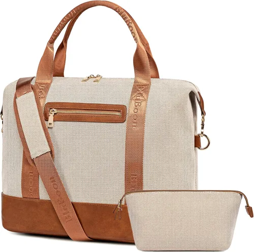 Vista 53 de BLUBOON Bolsas de viaje con cremallera, bolsa de lona para mujer, bolsa de fin de semana para mujer, bolsa de lona para llevar en la bolsa de lona