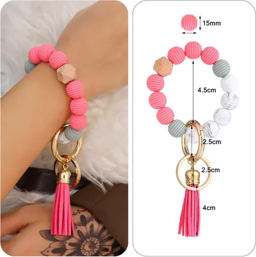 Vista 2 de Pulsera de llavero para mujer sin BPA