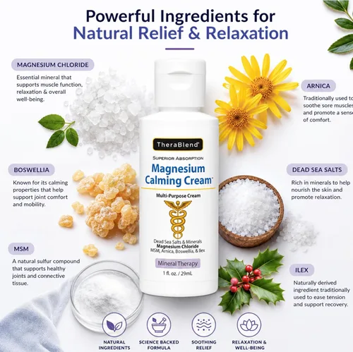 Vista 2 de Crema calmante de magnesio 1oz (paquete de 2)