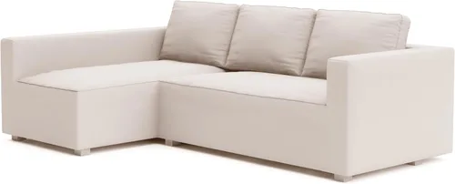 Vista 4 de HomeTown Market La funda de repuesto Manstad es compatible con sofá cama IKEA Manstad, o funda seccional o de esquina (algodón gris claro derecho)