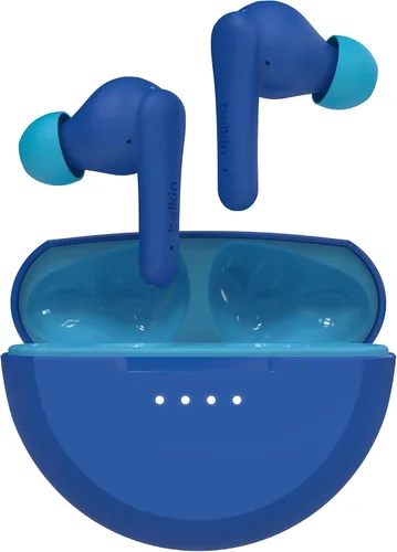 Vista 9 de Auriculares Belkin SoundForm Nano 2 Bluetooth para niños con micrófono integrado, vida útil de batería de 28H, volumen seguro de 85dB, resistencia