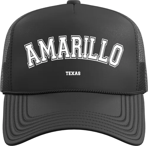 Vista 2 de Amarillo Texas Trucker Hat con espalda de malla ajustable