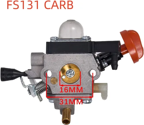 Vista 2 de Carburador FS131 para Stihl 4180-120-0617 FS131 FS131R FS 131 R HT131 HT133 KM131 KM131R FS311 4180/17 Desbrozadora recortadora - con 4180 141 03 00