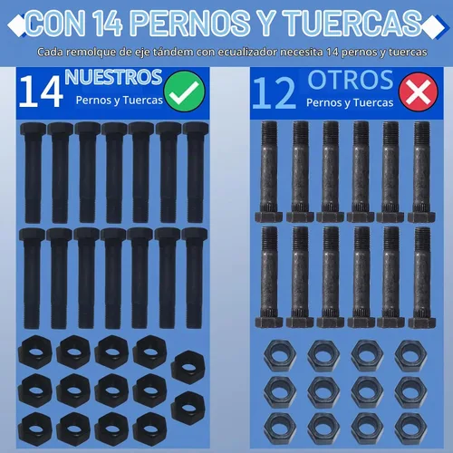 Vista 3 de iBroPrat Kit de grillete de remolque, kit de grillete de eje de remolque individual para resorte de doble ojo, 3,500 lbs-7,200 libras, 2 paquetes