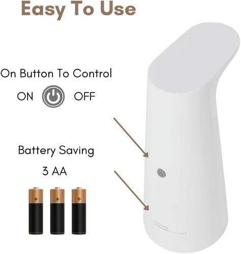 Vista 6 de Dispensador automático de bomba de jabón espumoso sin contacto, dispensador de jabón líquido, dispensador de jabón líquido, dispensador automático