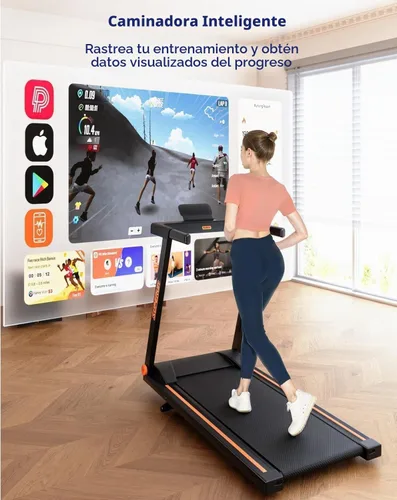 Vista 8 de Superun Incline Waking Pad Treadmill with Handle Bar for Home, 300 LBS Negro naranja