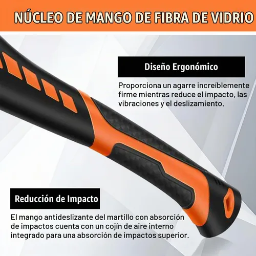 Vista 3 de Mazo Divisor de Madera de 15" - 2.5 lb. Mazo Divisor, Hacha de Campamento para Leña, Mango Antideslizante que Absorbe Impactos - Hacha Divisora