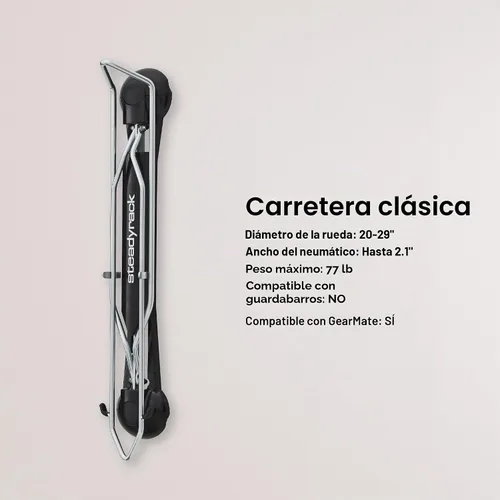 Vista 2 de Steadyrack - Soporte de bicicleta para bicicletas de carretera - El soporte de bicicleta vertical original montado en la pared - Se adapta a