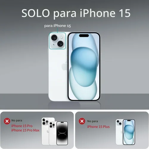Vista 2 de Yriklso Funda para iPhone 15, a prueba de golpes para iPhone 15, protección contra caídas de grado militar, carcasa protectora rígida delgada