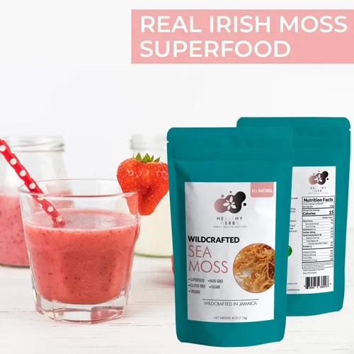 Vista 5 de Musgo marino – 4 onzas de superalimento crudo seco Seamoss, musgo marino natural de océano crudo rico en minerales, oro irlandés Seamoss crudo