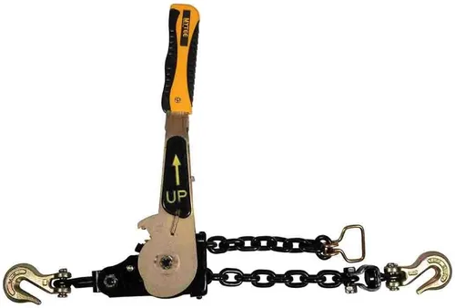 Vista 16 de Mytee Products Tensor de Cadena con Trinquete Fácil de 1/4" - 5/16" con Ganchos de Agarre y 2500 lbs WLL - Tensor de Carga con Trinquete de Amarre