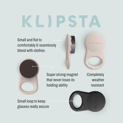 Vista 6 de SPEX Glasses Clips (2-pack) - Magnetic Glasses Holder for Clothes. Eyewear Strap Alternative, ID Badge Holder.