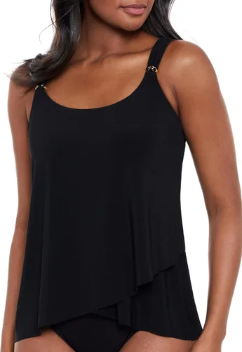 Vista 17 de Miraclesuit Traje de baño para mujer Dazzle con cuello redondo y aros Azul Amazonia/Multi