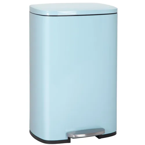 Vista 13 de PayLessHere Cubo de basura de acero inoxidable a prueba de huellas dactilares con cubo interior extraíble y tapas con bisagras, cubo de basura