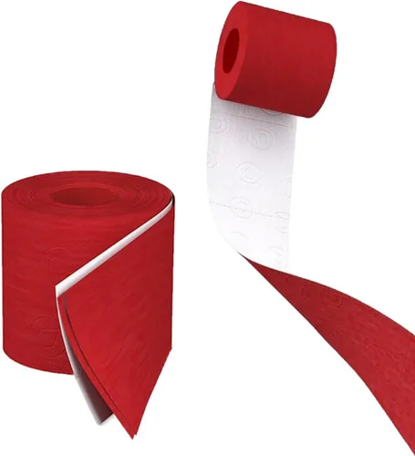 Vista 4 de Renova Papel higiénico perfumado de lujo, 6 rollos jumbo de 3 capas, 180 hojas, color rojo, 1 unidad (paquete de 1) (renmaxirtp6)