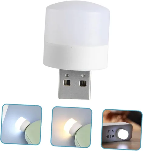 Vista 5 de DOITOOL 10 unids USB luz nocturna recargable apliques de pared al aire libre lámpara de pared mini coche compacto guardería luz nocturna mini LED