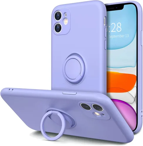 Vista 9 de Hython Funda para iPhone 11 con soporte de anillo [soporte de anillo giratorio de 360° con soporte magnético] [Soporte de montaje en automóvil]