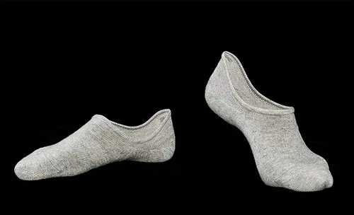 Vista 7 de IDEGG - Calcetines deportivos de algodón de corte bajo con agarre antideslizante para hombres