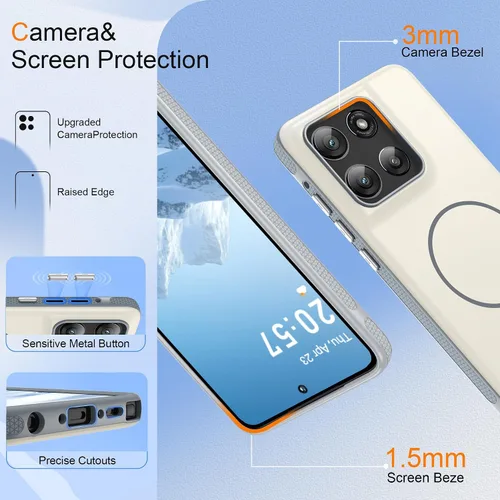 Vista 280 de Jshru Funda para Samsung Galaxy S26 Plus/Galaxy S25 Plus: para Galaxy S24 Plus [compatible con Magsafe] [2 protectores de pantalla HD] cubierta