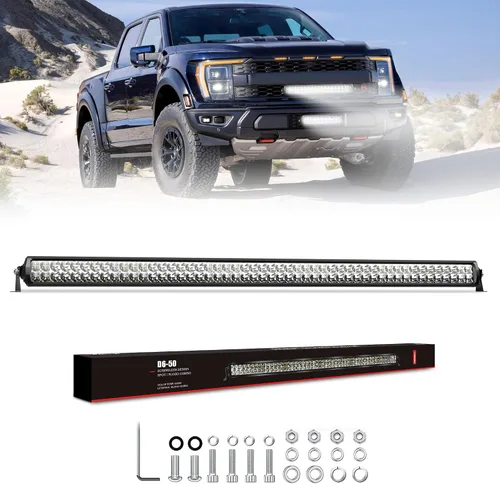 Vista 14 de Barra de luces LED de 6 pulgadas IP68 Waterproof, 60W, Flood and Spot Combo Beam, LED Driving Light Work Light Fog Lamp for Truck Cars ATV UTV Boat