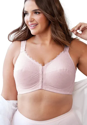 Vista 7 de Comfort Choice Brasier de postura sin aros con cierre frontal para mujer, talla grande, cierre frontal, correas anchas ajustables