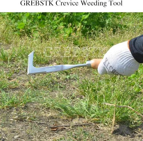 Vista 7 de GREBSTK Herramienta de deshierbe para grietas para grietas, manual de haya, mango de haya, herramienta de jardinería
