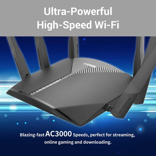 Vista 3 de D-Link Router WiFi AC3000 Mesh Smart Internet Network Control de voz, MU-MIMO Tri Band Gigabit Gaming Mesh (DIR-3040-US)