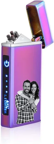 Vista 11 de Encendedor de fotos Zippo personalizado con imagen, encendedor de fotos personalizado para hombres, encendedor de puros, encendedor electrónico